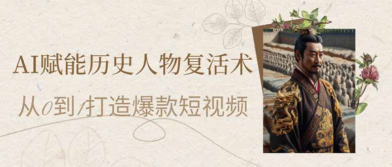 （14311期）AI赋能历史人物复活术：从0到1打造爆款短视频-百创网