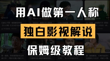 用AI做第一人称独白影视解说，手把手教学，保姆级教程-百创网