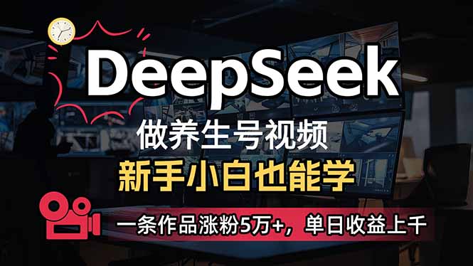 （14199期）小白用DeepSeek做养生号，一条作品涨粉5万+，单日收益上千-百创网